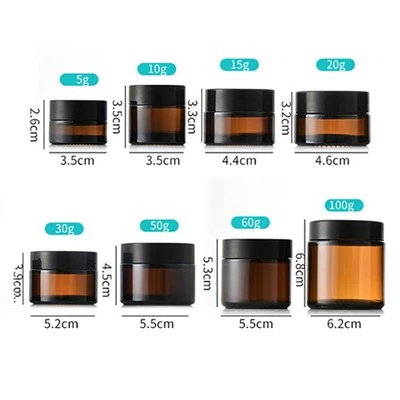 Hũ kem thủy tinh màu hổ phách